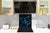 Aufgedrucktes Hartglas-Wandkunstwerk – Glasküchenrückwand BS14 Serie Feuer:  Blue Flower 4