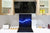 Aufgedrucktes Hartglas-Wandkunstwerk – Glasküchenrückwand BS14 Serie Feuer:  Lightning Blue 3