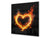 Aufgedrucktes Hartglas-Wandkunstwerk – Glasküchenrückwand BS14 Serie Feuer:  Heart Fire 2