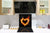 Paraschizzi in vetro temperato stampato – Paraspruzzi da cucina in vetro BS14 Serie fuoco: Heart Fire 2