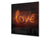 Glass kitchen splashback BS14 Fire Series: Love Fire