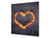 Aufgedrucktes Hartglas-Wandkunstwerk – Glasküchenrückwand BS14 Serie Feuer:  Heart Fire 3