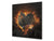 Aufgedrucktes Hartglas-Wandkunstwerk – Glasküchenrückwand BS14 Serie Feuer:  Heart Fire 4