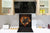 Paraschizzi in vetro temperato stampato – Paraspruzzi da cucina in vetro BS14 Serie fuoco: Heart Fire 4