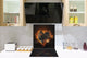 Glass kitchen splashback BS14 Fire Series: Heart Fire 4