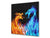 Aufgedrucktes Hartglas-Wandkunstwerk – Glasküchenrückwand BS14 Serie Feuer:  Water Fire Elements