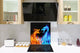 Glass kitchen splashback BS14 Fire Series: Water Fire Elements