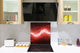 Antiprojections en verre cuisine BS14 Série feu: Décoration murale imprimée sur verre de sécurité – Antiprojections en verre cuisine BS14 Série feu: Foudre rouge