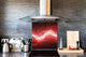 Glass kitchen splashback BS14 Fire Series: Red Lightning