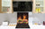 Aufgedrucktes Hartglas-Wandkunstwerk – Glasküchenrückwand BS14 Serie Feuer:  Fastfood Burgers