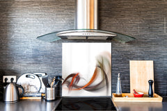 Antiéclaboussures de cuisine en verre BS15A Textures abstraites A: Vague rouge 1