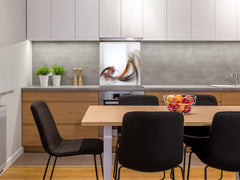 Antiéclaboussures de cuisine en verre BS15A Textures abstraites A: Vague rouge 1