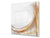 Magnifico paraschizzi in vetro stampato – Pannello in vetro temperato da cucina BS15A Trame astratte: Vague d'or 3