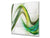 Rückwand aus gehärtetem Glas mit Aufdruck – Küchenrückwand aus Glas BS15A Abstrakte Texturen A:  Green Wave 1