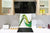 Rückwand aus gehärtetem Glas mit Aufdruck – Küchenrückwand aus Glas BS15A Abstrakte Texturen A:  Green Wave 1