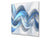 Rückwand aus gehärtetem Glas mit Aufdruck – Küchenrückwand aus Glas BS15A Abstrakte Texturen A:  Blue Wave 2