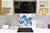 Rückwand aus gehärtetem Glas mit Aufdruck – Küchenrückwand aus Glas BS15A Abstrakte Texturen A:  Blue Wave 2