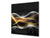 Protector antisalpicaduras – Panel de vidrio para cocina BS15A Texturas abstractas A: Oro ola negro