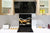 Rückwand aus gehärtetem Glas mit Aufdruck – Küchenrückwand aus Glas BS15A Abstrakte Texturen A:  Gold Wave Black