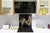 Rückwand aus gehärtetem Glas mit Aufdruck – Küchenrückwand aus Glas BS15A Abstrakte Texturen A:  Yellow Wave 1