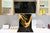 Panneau en verre de sécurité de cuisine BS15B Textures abstraites B:  Gold Wave 5