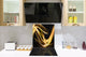 Panneau en verre de sécurité de cuisine BS15B Textures abstraites B:  Gold Wave 5