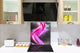 Rückwand aus gehärtetem Glas mit Aufdruck – Küchenrückwand aus Glas BS15B Abstrakte Texturen B:  Pink Wave 1