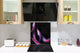 Magnifico paraschizzi in vetro stampato – Pannello in vetro temperato da cucina BS15B Trame astratte B: Purple Wave Of Roses 3
