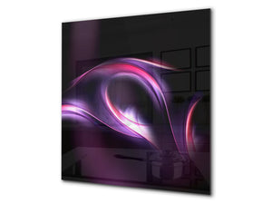 Stunning printed Glass backsplash BS15B Abstract textures B: Purple Wave Of Roses 4