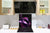 Impresionante protector contra salpicaduras de vidrio impreso BS15B Texturas abstractas B: Ola púrpura de rosas 4