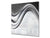 Panneau en verre de sécurité de cuisine BS15B Textures abstraites B:  Noir et blanc vague 2