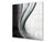 Impresionante protector contra salpicaduras de vidrio impreso BS15B Texturas abstractas B: Ola blanco y negro 3