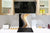 Panneau en verre de sécurité de cuisine BS15B Textures abstraites B:  Gold Black Wave
