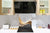 Rückwand aus gehärtetem Glas mit Aufdruck – Küchenrückwand aus Glas BS15B Abstrakte Texturen B:  Golden Gray Wave
