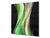 Impresionante protector contra salpicaduras de vidrio impreso BS15B Texturas abstractas B: Ola Verde2