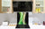 Rückwand aus gehärtetem Glas mit Aufdruck – Küchenrückwand aus Glas BS15B Abstrakte Texturen B:  Green Wave 2
