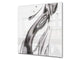 Stunning printed Glass backsplash BS15B Abstract textures B: Silver Abstract 1