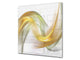 Impresionante protector contra salpicaduras de vidrio impreso BS15B Texturas abstractas B: Ola amarilla 3