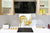 Panneau en verre de sécurité de cuisine BS15B Textures abstraites B:  Vague jaune 3