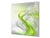 Impresionante protector contra salpicaduras de vidrio impreso BS15B Texturas abstractas B: Ola Verde 6