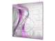 Impresionante protector contra salpicaduras de vidrio impreso BS15B Texturas abstractas B: Ola rosa 2