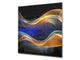 Stunning printed Glass backsplash BS15B Abstract textures B: Colorful Wave 5