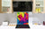 Panneau en verre de sécurité de cuisine BS15B Textures abstraites B:  Vague colorée 6