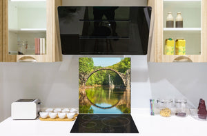 Antiprojections fourneaux verre de sécurité – Fond en verre – Antiéclaboussures lavabo BS24 Série ponts  Pont du lac