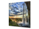 Glasrückwand mit atemberaubendem Aufdruck – Küchenwandpaneele aus gehärtetem Glas BS16 Serie Wasserfalllandschaften:  West Waterfall 1