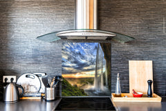 Tempered glass Cooker backsplash BS16 Waterfall landscapes Series: West Waterfall 1