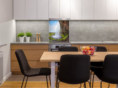 Tempered glass Cooker backsplash BS16 Waterfall landscapes Series: Waterfall Nature 2