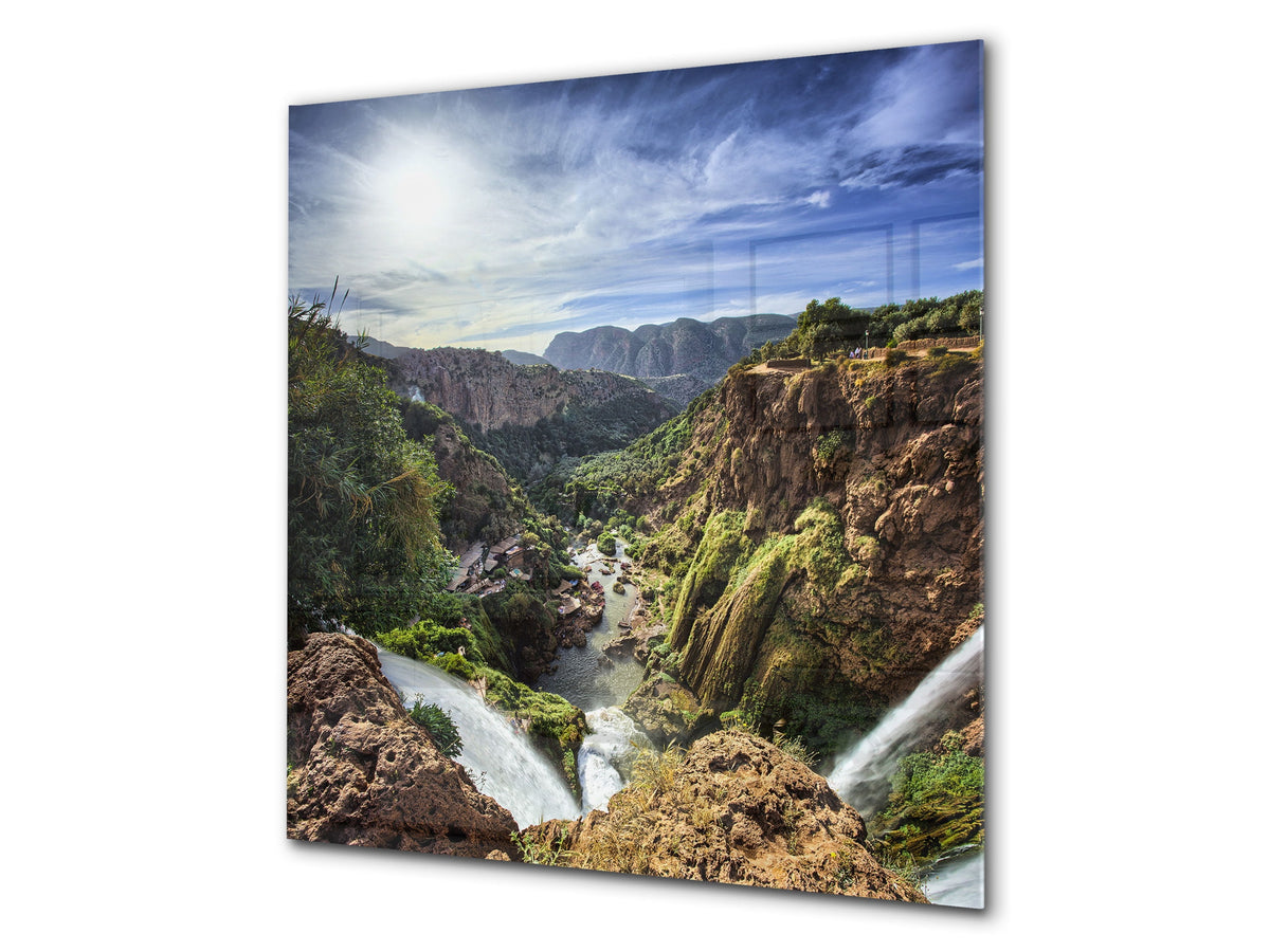 Tempered glass Cooker backsplash BS16 Waterfall landscapes Series: Waterfall Mountain