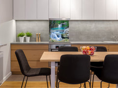 Tempered glass Cooker backsplash BS16 Waterfall landscapes Series: Waterfall Stream