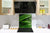 Pannello in vetro rinforzato – Paraspruzzi cucina e bagno BS17 Serie erba verde e cereali: Foglia gocce d'acqua 1
